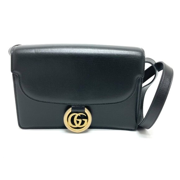 GUCCI Black GG Marmont Shoulder Bag - Picture 1 of 13